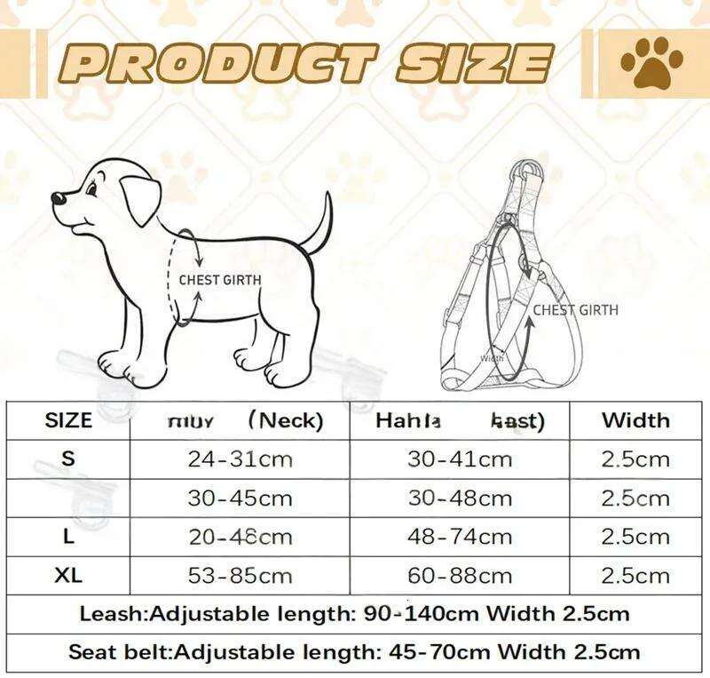 Collars Leashes Set Designer Dog Leash Seat Belts Pet Collar and Pets Chain for Small Medium Large Dogs Cat Chihuahua Poodle Bulldog Corgi Pug Brown F
