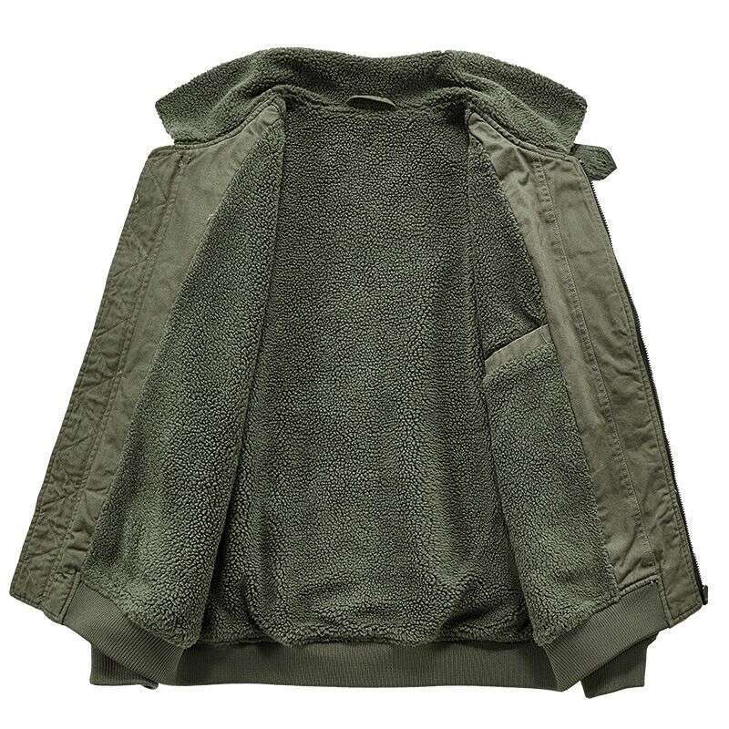 For Men In Autumn And Winter, Pilot With Thick Veet, American Workwear, Lamb Wool Cotton Jacket