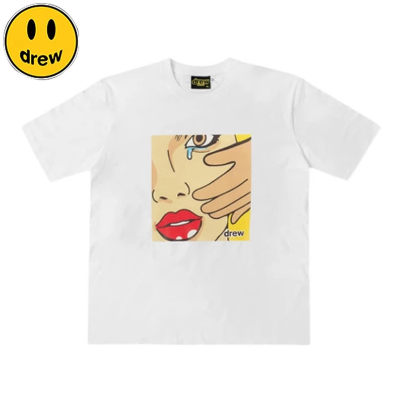 DREW HOUSE Men's T Shirts High Brand Fashion Printed Short Sleeve T-shirt Men Summer Round Neck Casual Breathable Top