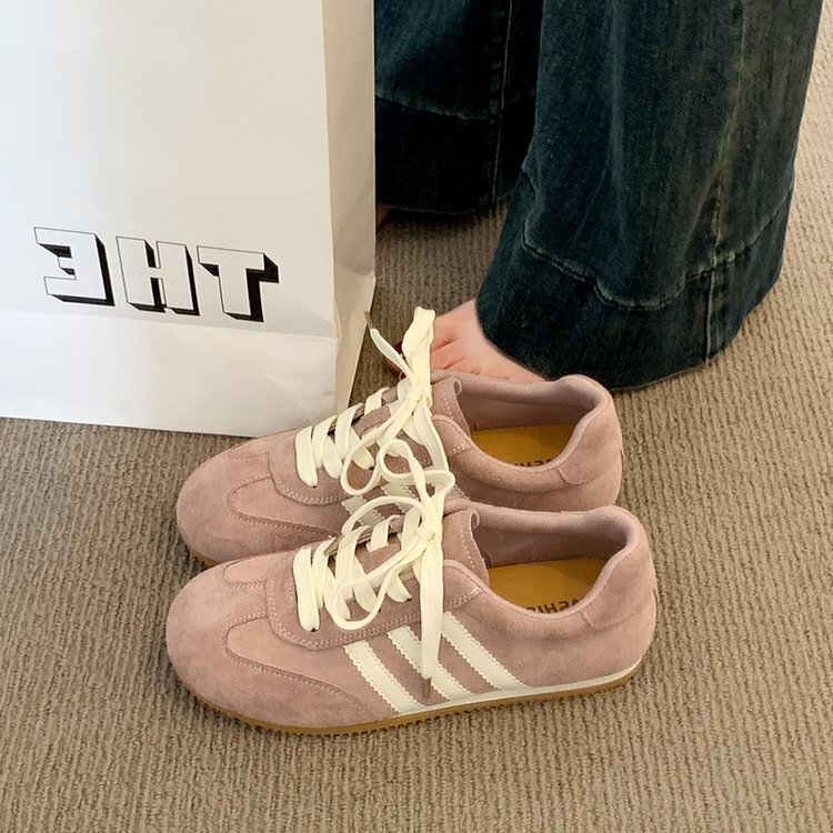 Red German Training for Women, White Sneakers, 2025 New Casual Board Shoes, Sports Thick-Soled Agan Shoes ddmythur