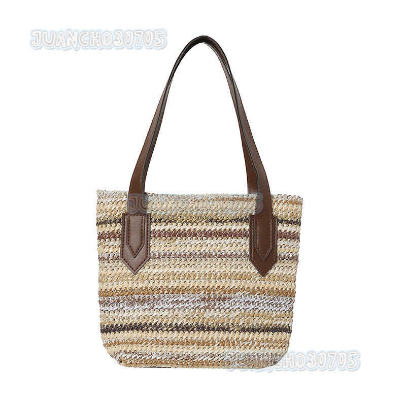 Trendy Large Capacity Straw Bag for Women 2025 New Summer Casual Woven Beach Vacation Shoulder Bag H250804