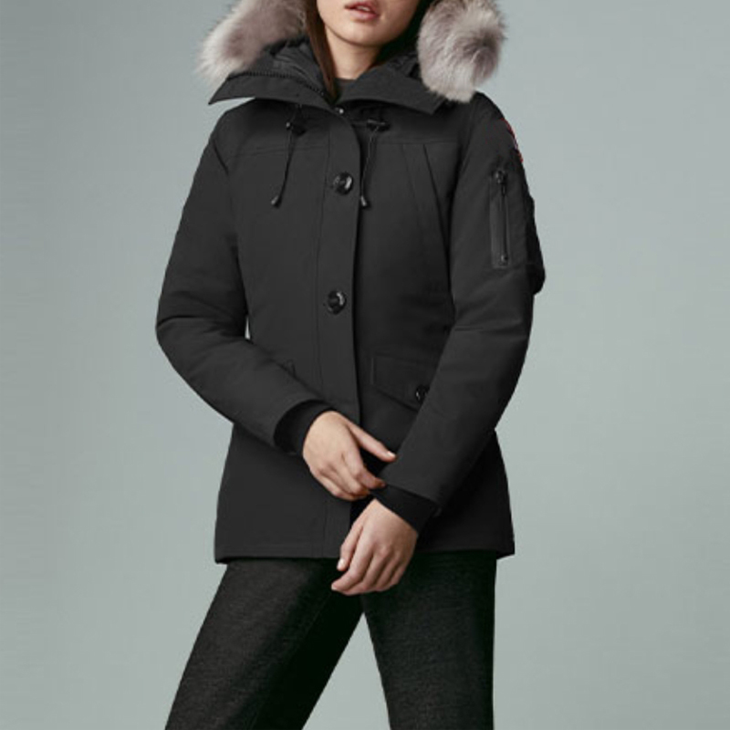 Designer winter down jacket women canadian fashion trend hooded parkas lovers thickened warmth feather warm luxury outdoor coat jackets black