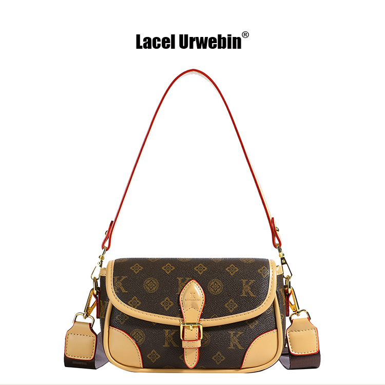 2025 Women's bag new temperament, splicing print niche explosive versatile wallet punch-free shoulder strap fashionable shoulder bag