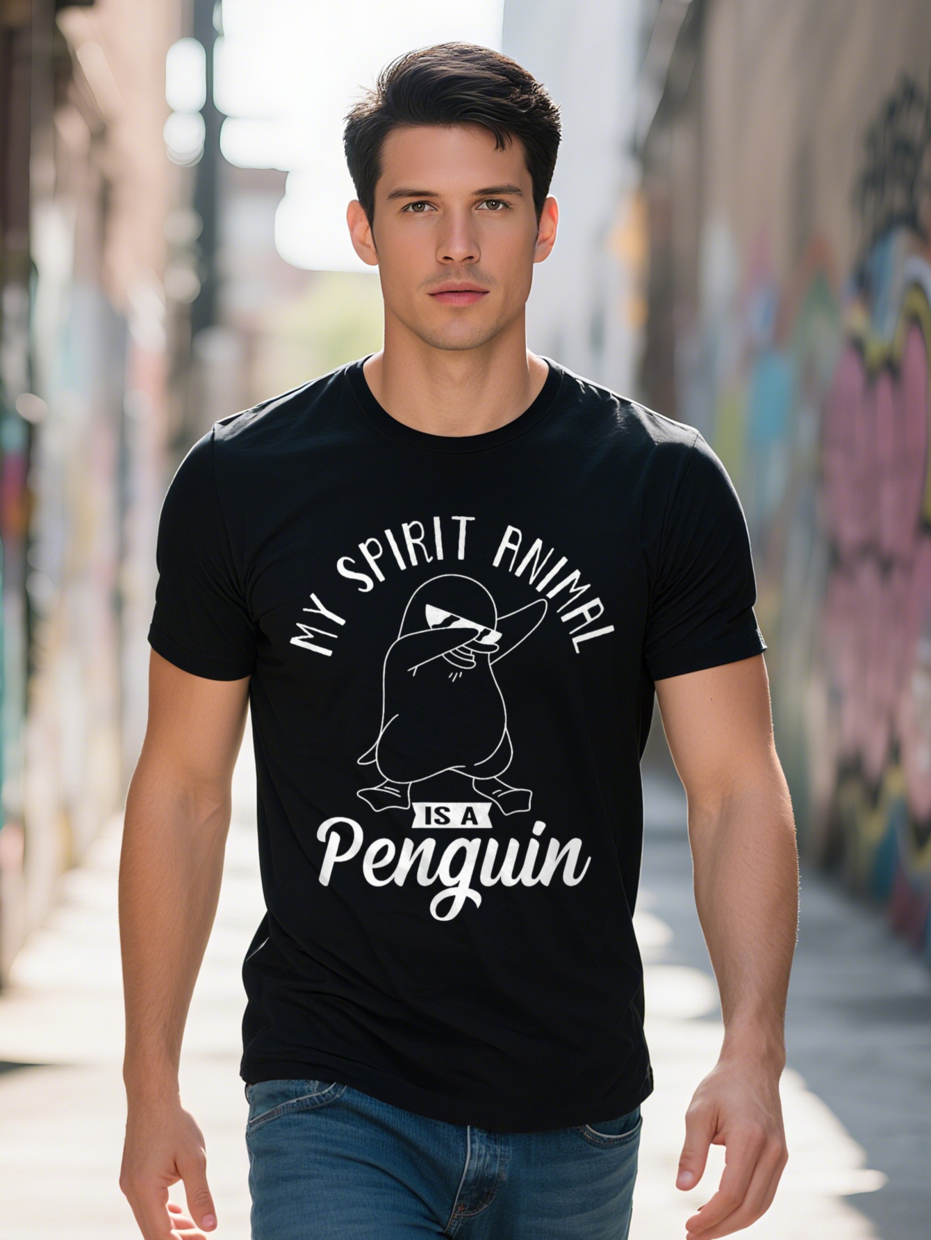 Spirit Animal Is A Penguin Dabbing Dab Antarctica Penguins T Shirt 5012e