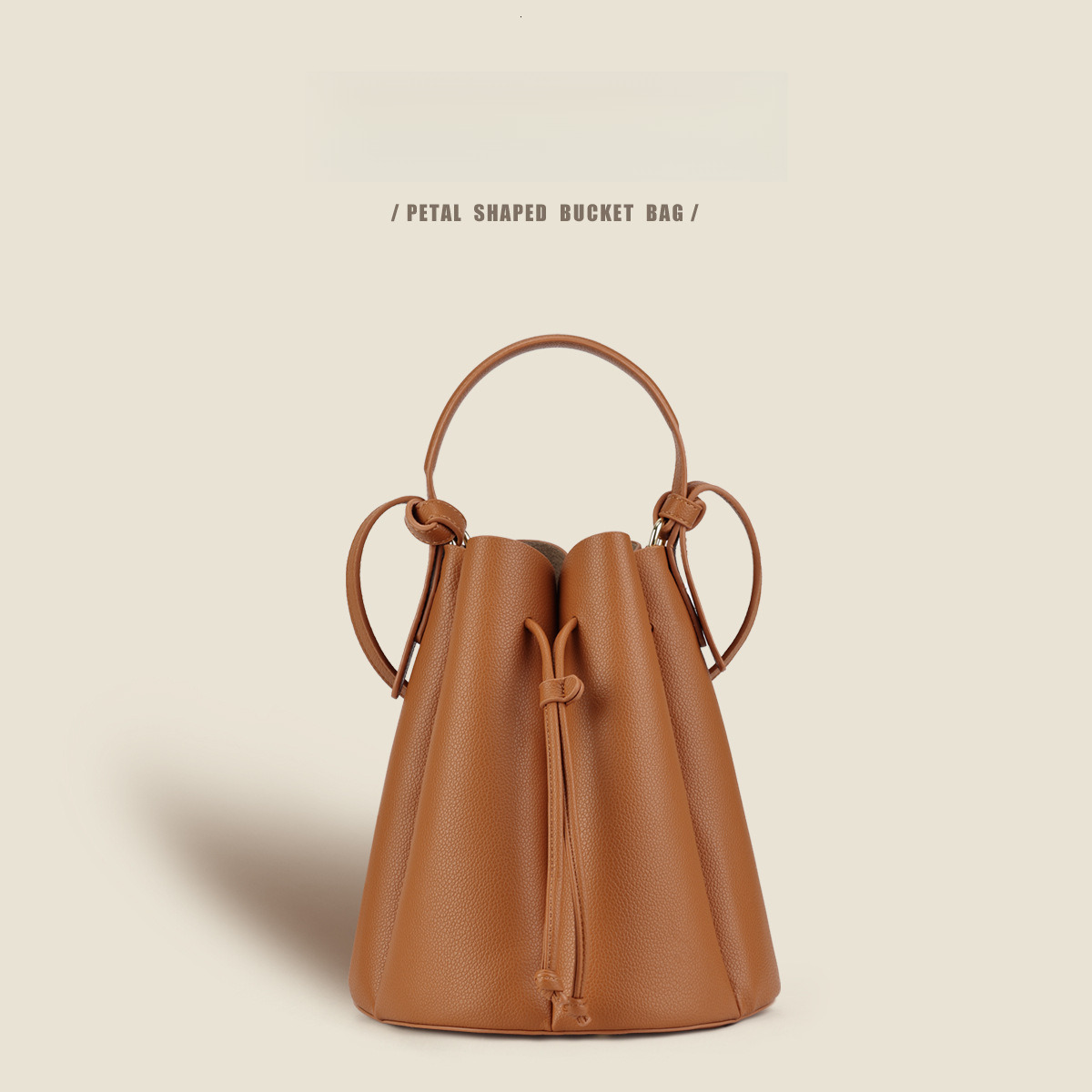 Free Shipping Designer Luxury Trend Retro Petal Drawstring Women's Bucket Bag Simple High-end Single Shoulder Crossbody Lucky Bag Casual Shopping