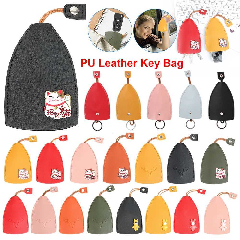 Pull Out Key Case PU Leather Key Wallets Key Protector Car Key Holder Cute Key Organizer Keychain Case Leather Bag for Keys G250802