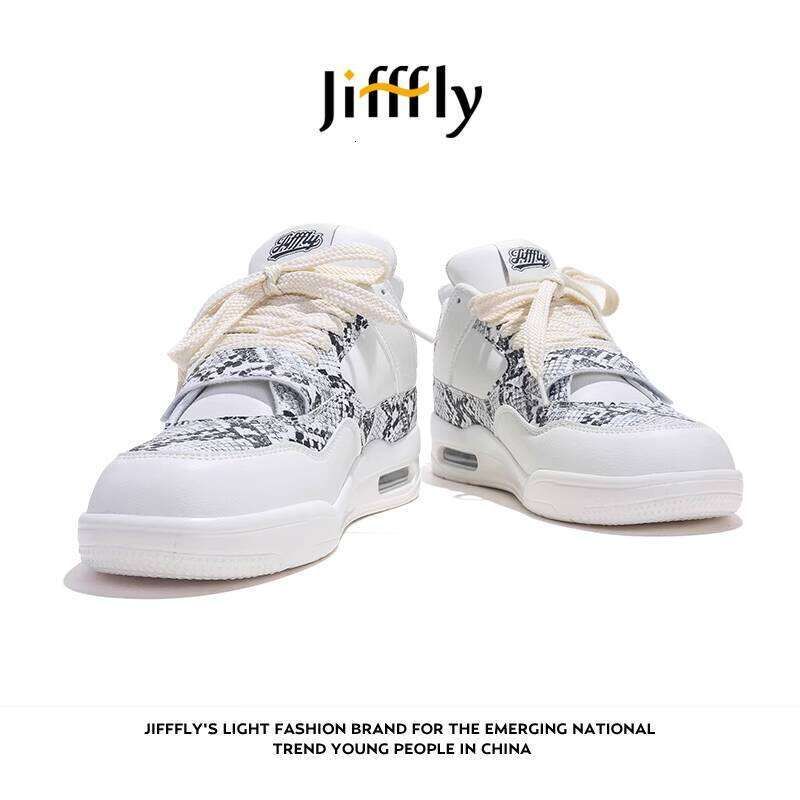 Jifffly Men's Sneakers 2025 Summer New National Trend Python Pattern Versatile Sports Couple Style Trendy Shoes