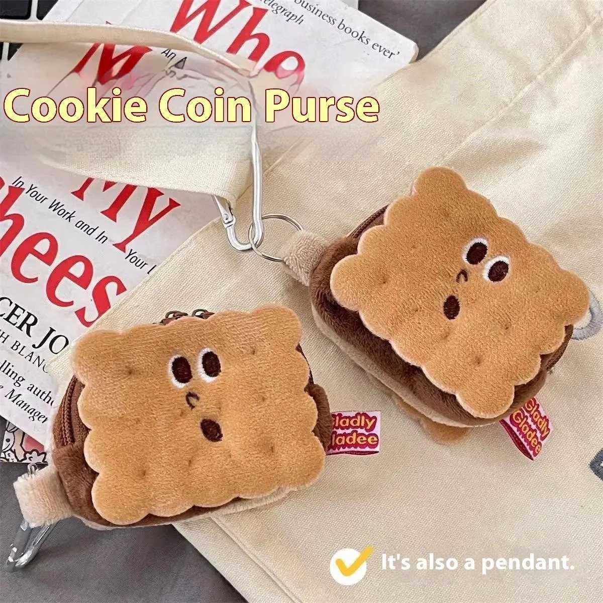 New Affordable Cookie Keychain Coin Purse Popular Earphone Bag Student Key Holder Pendant Unique Design Mini Wallet G250802