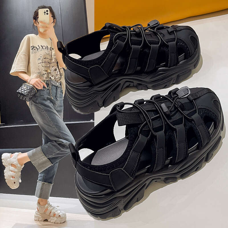 2025 New Summer designer shoes Roman Thick-Soled Platform Height-Increasing Breathable Sports Casual Shoes for Petite Women
