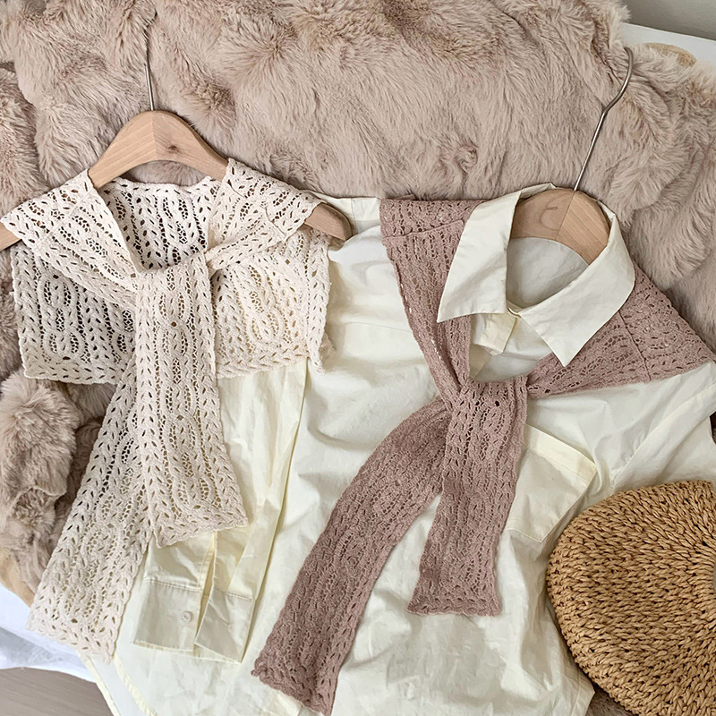 K1579 Shawl knitted high-end 2025 new decorative hollow thin style outer matching skirt shirt waistcoat shawl wholesale