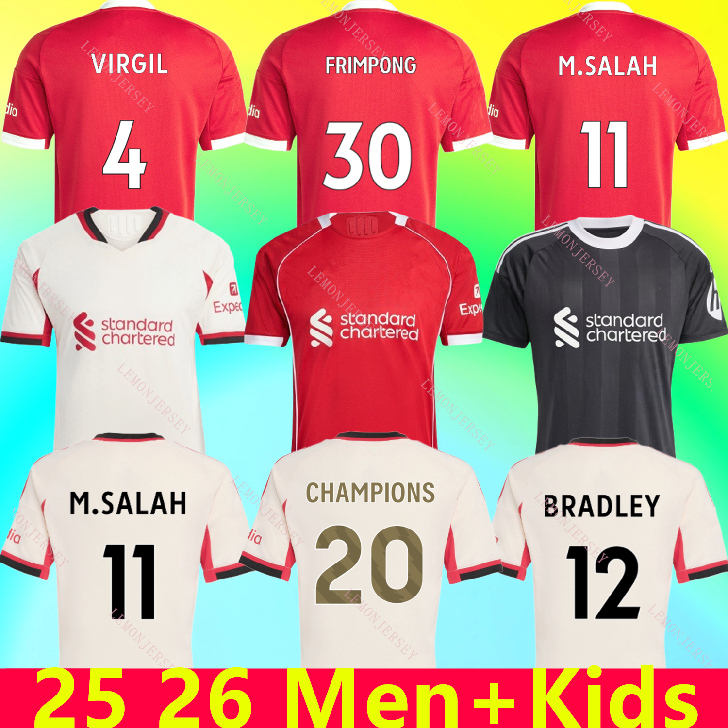 2025 2026 The RedsMohamed Salah Darwin Nunez 25 26 Home Away men Soccer Jersey Dominik Szoboszlai Andy Robertson Alisson Becker Joe Gomez Joel Matip Curtis Jones kids