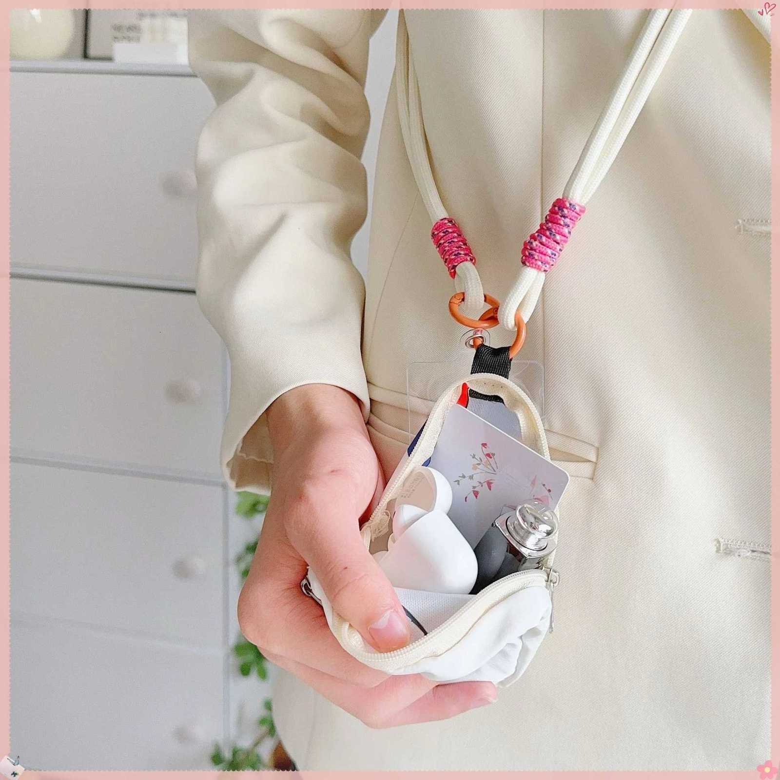 Colorful keys lipstick coin purse storage bag phone case diagonal long strap universal backpack pendant G250802