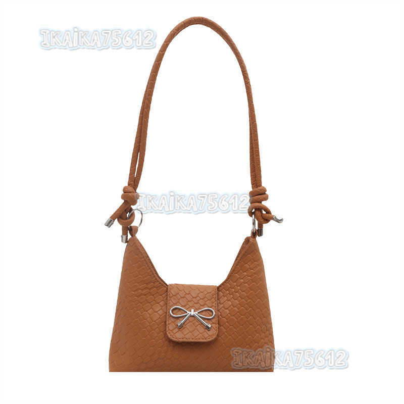 Large Capacity Casual Underarm Bag 2025 New Solid Color Fashion Style Simple Bowknot Single Shoulder Crossbody Womens Bag H250804