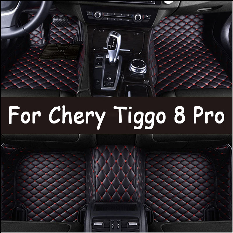 Car Floor Mats For Chery Tiggo 8 Pro Five Seats 2022 2023 Custom Auto Foot Pads Automobile Carpet Cover Interior Accessories
