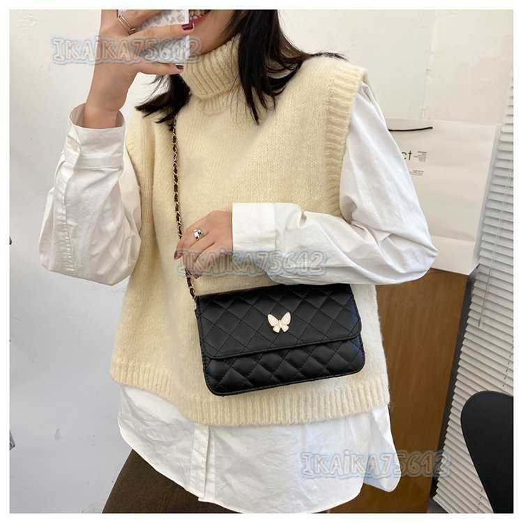 Womens 2025 Autumn/winter New Style Butterfly Chain Bag Fashion Shoulder Crossbody Bag Small Square Bag H250804