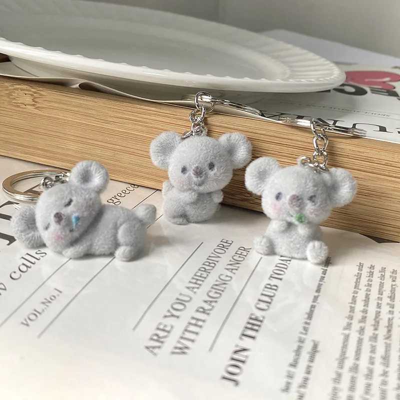 Cartoon Plush Koala Keychain Cute Fluffy Doll Bag Pendant Women DIY Keyring Charms Gift Plush Toy Charms Key Accessories G250802