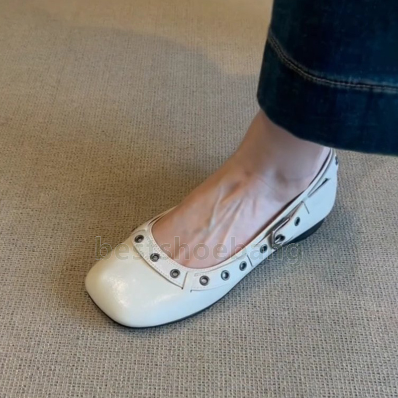 fashion loafers designer shoes ballet flats low heels round toe mary jane shoes comfortable leather durable soft-soled casual dress shoes