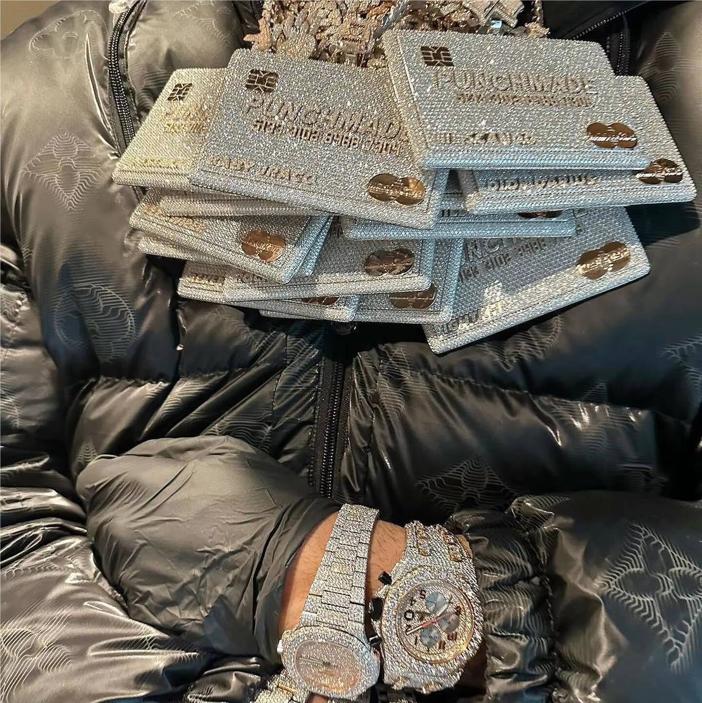Hot Hip Hop Jewelry Solid 925 Sterling Silver VVS Moissanite Diamond Iced Out Custom Credit Card Pendant With Cuban Link Chain