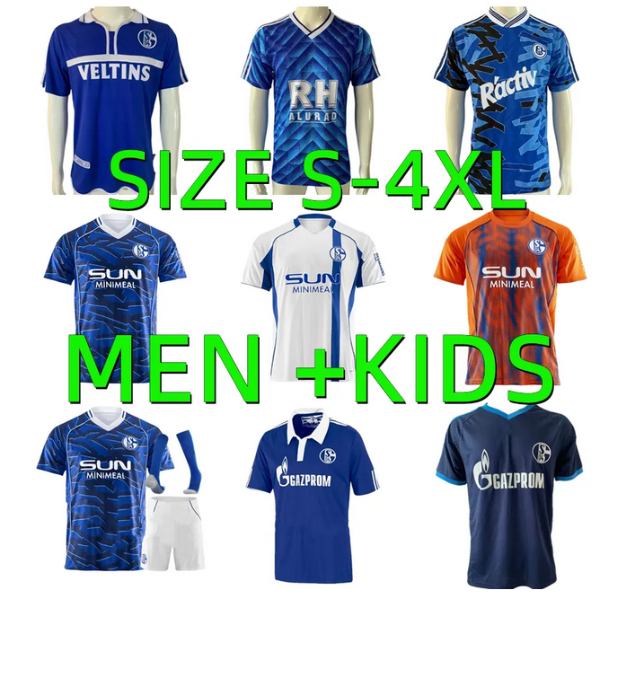 25 26 Schalke 04 Raul Soccer Jersey 1988 1989 2001 2002 2010 2011 Retro OUWEJAN PALSSON TERODDE ZALAZAR PIERINGER DREXLER THIAW MATRICIANI 2025 2026 Football Shirt