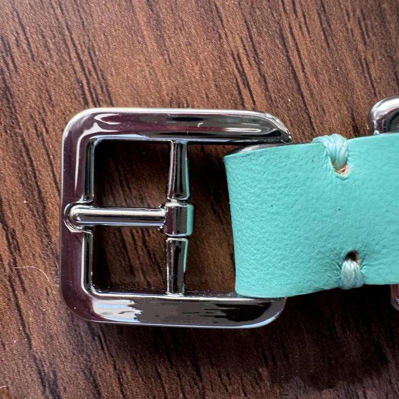 Designer Leash Set Blue Leather Collars-Stylish Collar with Metal Tag- Sytle, Soft Adjustable for Small Dogs Advanced Dog Accessories S Free shipping