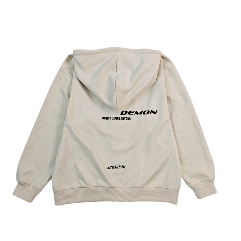 Personalized Autumn Zipper hooded jacket Suede fabric - Cozy Hooded Jacket with Custom Design Options