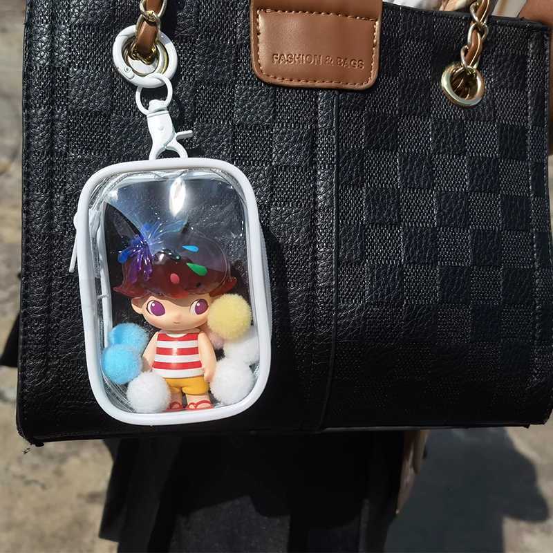 Clear Outdoor Bag Mini Transparent Storage Pouch Girl Shopping Protector Case For Small Little Nendroid Figure Plushy AC Toys G250802