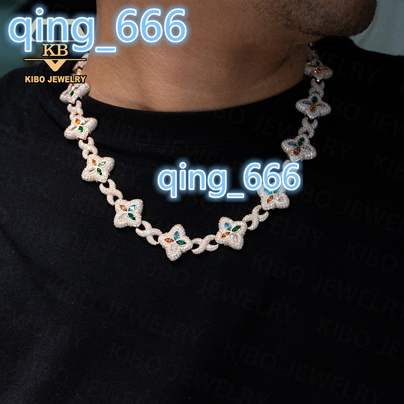 4 Leaf Clover Jewelry Iced Out VVS1 Tennis Bracelet Mossanite Diamond Necklace Real Moissanite Infinitely Cuban Link Chain