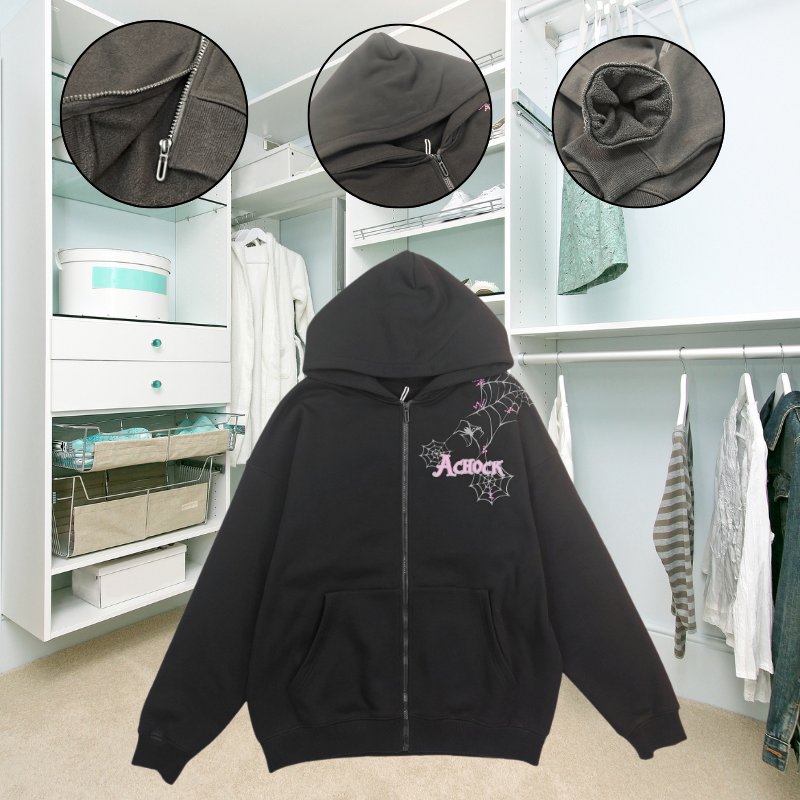 Zip-Up Hooded Sweatshirt with Soft Comfort Fabric for Fall Color, pattern, and style can be customized