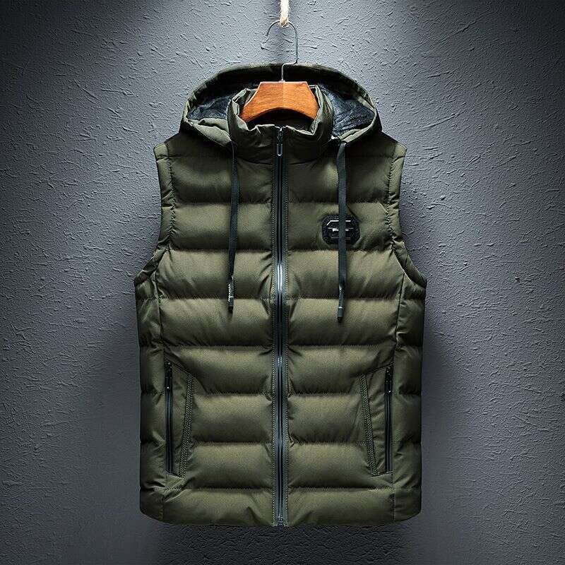 1808 New Jacket Cotton Korean Version Slim Fit Coat Thickened Warm Vest Men's Wear