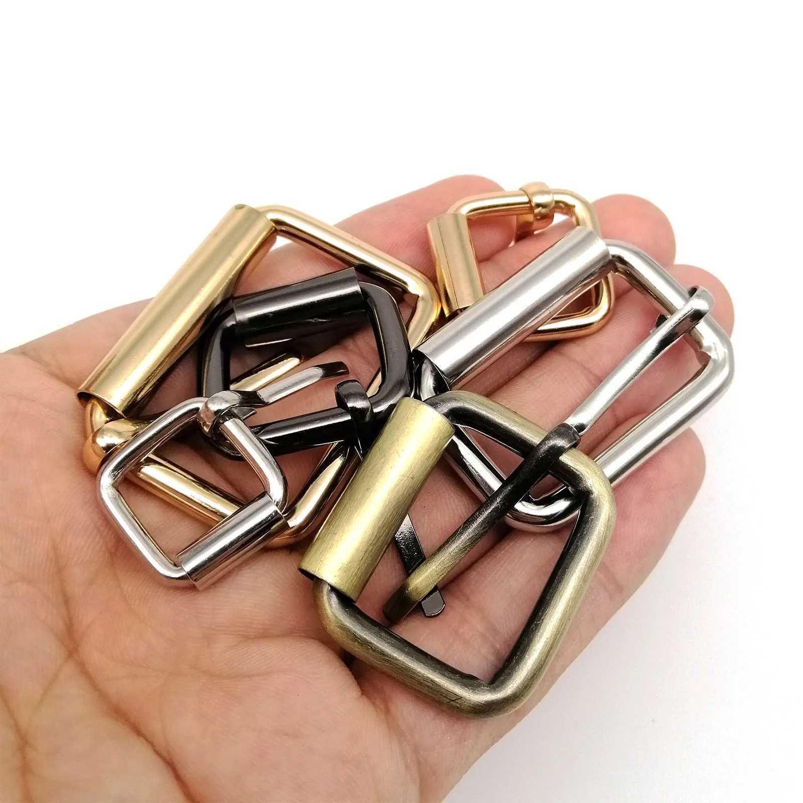 5pcs High Quality Thickened Leather Hand Bag Backpack Shoe Strap Belt Dog Collar Chain Rectangle Ring Adjustable Roller Pin Buckle G250802
