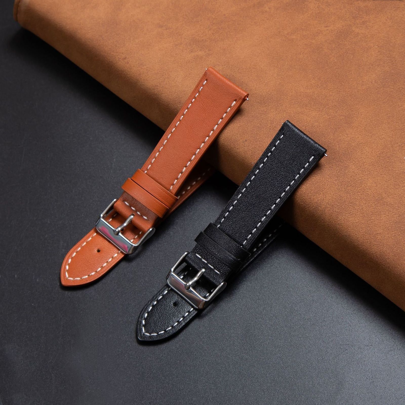 Top Layer Cowhide Genuine Leather Watch Strap for Men Suitable for Traditional Watches and Smart Watch Series Sports Style