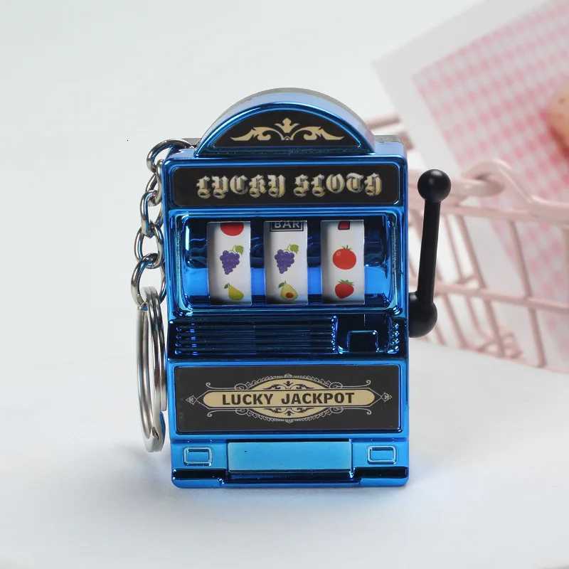 Fruit Slot Machine Keychain Lucky Charm Jackpot Keychains Mini Casino Pendant Bag Charm Novelty Gifts for Kids Adults G250802
