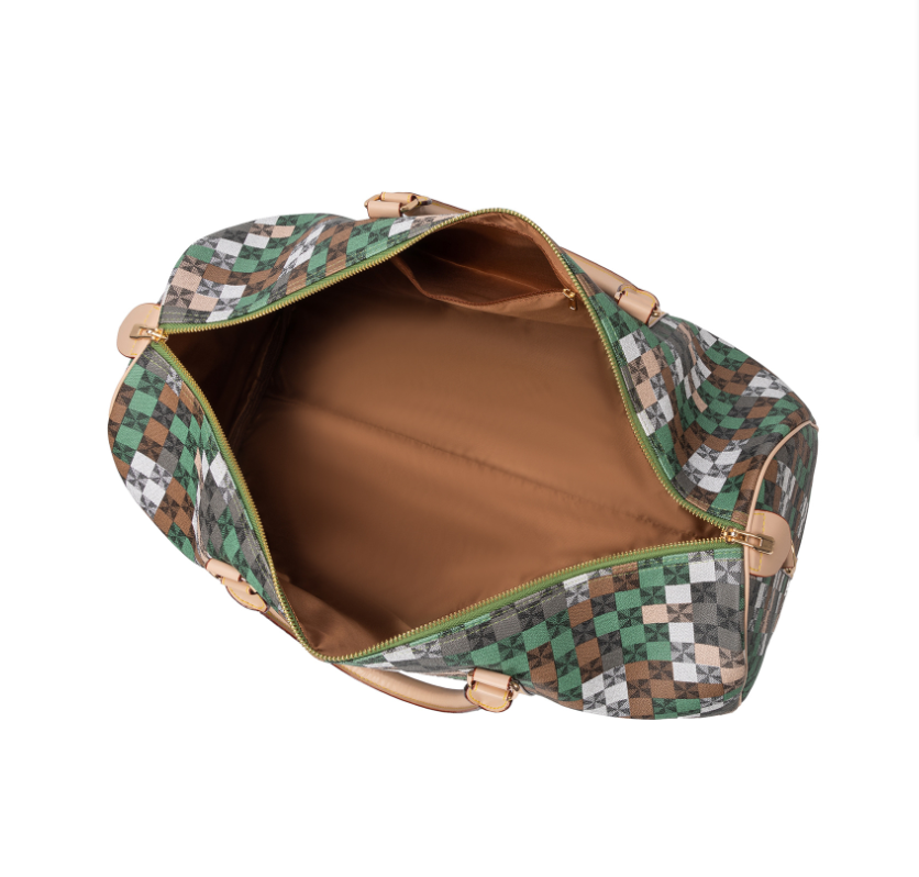 Free shipping foreign trade luggage bag, large-capacity yoga bag for both men and women, short travel bag, colorful printed camping handbag