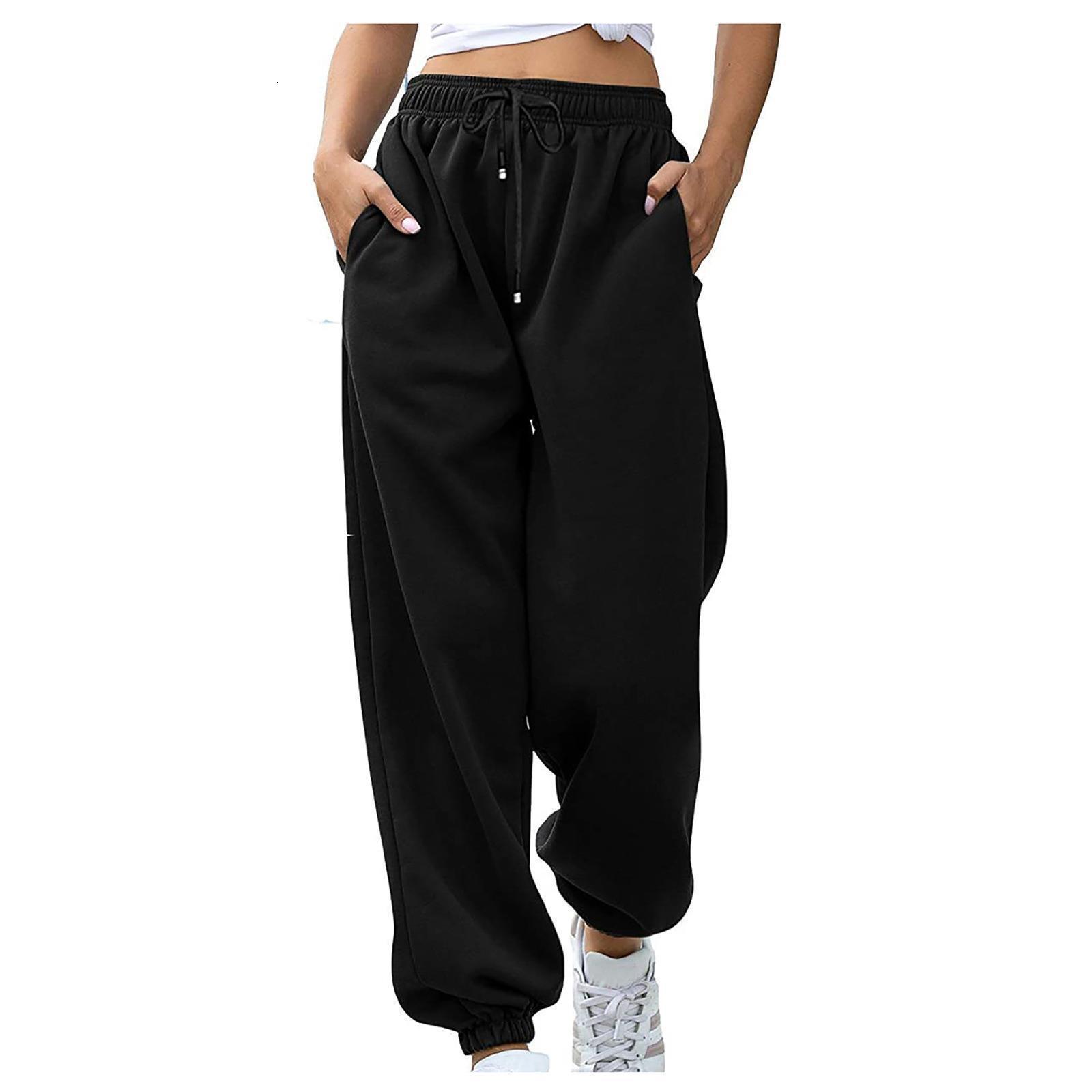 Free shipping designer 2023 Autumn Winter New Women Loose Casual Sports Drawstring WideLeg Jogger Pants High quality clothing