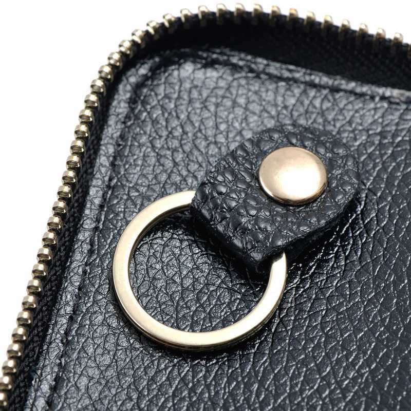 Fashion Simple Key Holder Genuine Leather Wallet Unisex Solid Key Wallet Organizer Bag Car Housekeeper Wallet Card Holder G250802