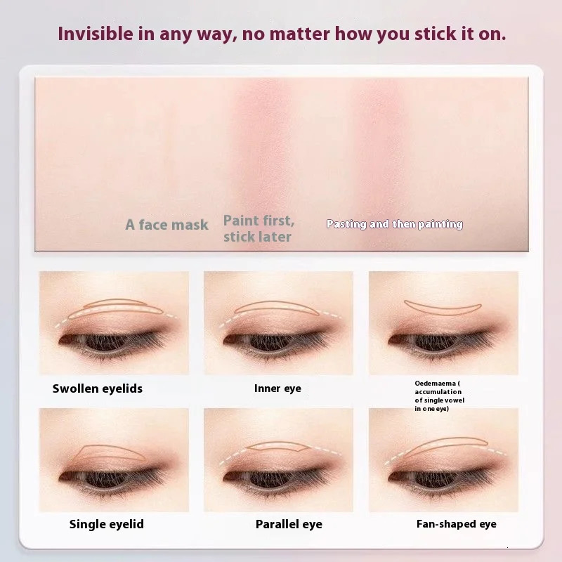 U N Y Double Eyelid Tape for Monolid Hooded Eyes - Invisible Natural Look Eyelid Stickers 250730