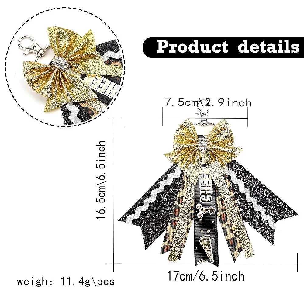 Originality Silk Cheerleaders Flower Ribbon Cloth Butterfly Keyring Pendant Backpack Key Ring Keychain for Women Chain Gift G250802