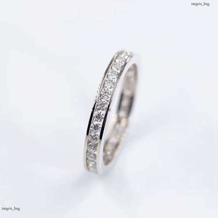 Custom 14k Solid Gold Engagement D Color Moissanite Dia Eternity Band Mens Women Wedding Ring Jewelry
