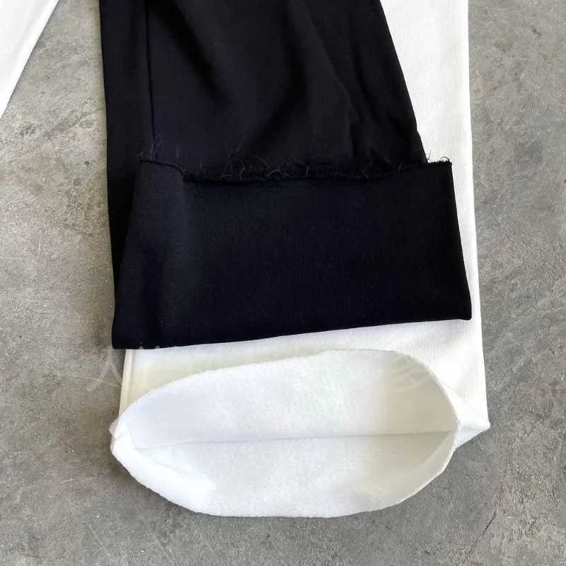 Thin FLeece Vultures Sweatpants Black White Straight Track Pants Men Women Winter Casual Loose Cut Jogger Trousers YZY X250804