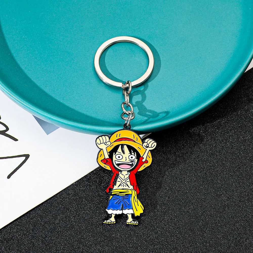 Popular Cartoon Anime One Piece Keychain Cute Anime Figure Luffy Travel Backpack Pendant Accessories Fashion Pendant Keychain G250802