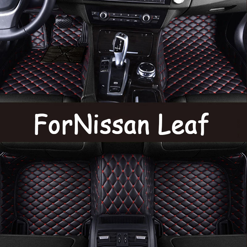 Floor Mats For Nissan Leaf ZE0 AZE0 2011 to 2017 Dirt-resistant Car Mats luxury Leather Mat Anti-dirt Pad Car Accessories Interior