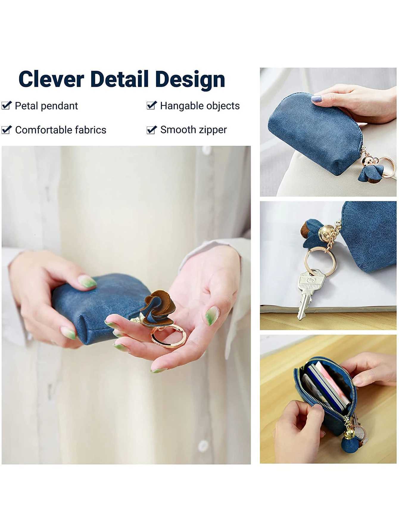Minimalist Fashionable Womens Short Card Bag Cute Mini PU Leather Zero Wallet Compact Portable Multifunctional Key Storage Bag G250802
