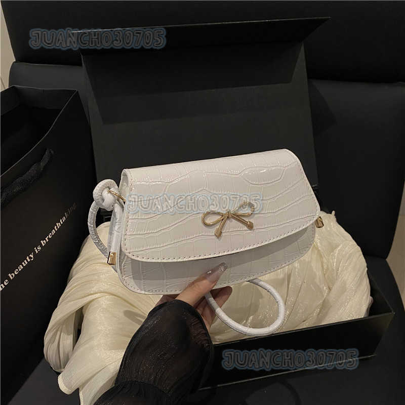 Textured Trendy Solid Color Bowknot Single Shoulder Bag for Women Sweet 2025 New Casual Light Luxury Crossbody Bag H250804