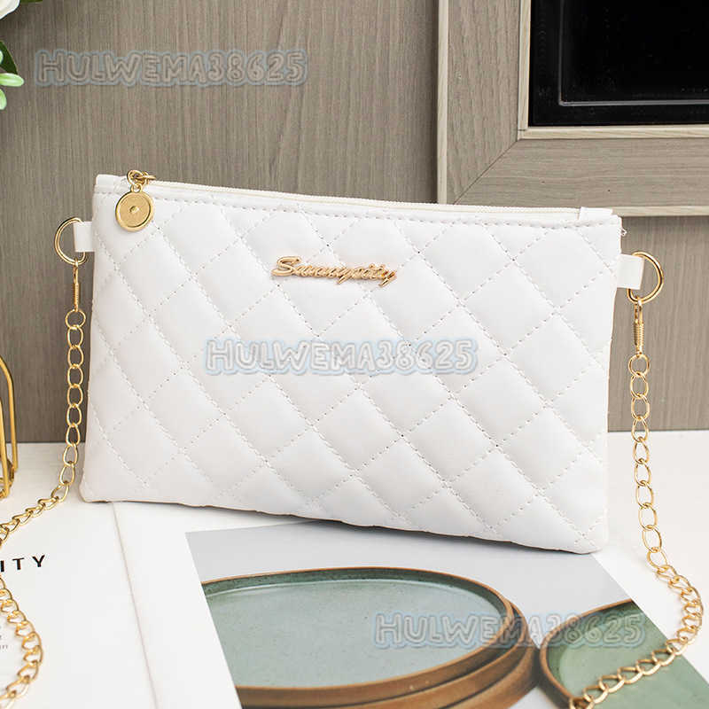 Quilted Solid Color Single Shoulder Chain Bag 2025 New Label Trendy Envelope Womens Bag Fashion Simple Crossbody Bag H250804