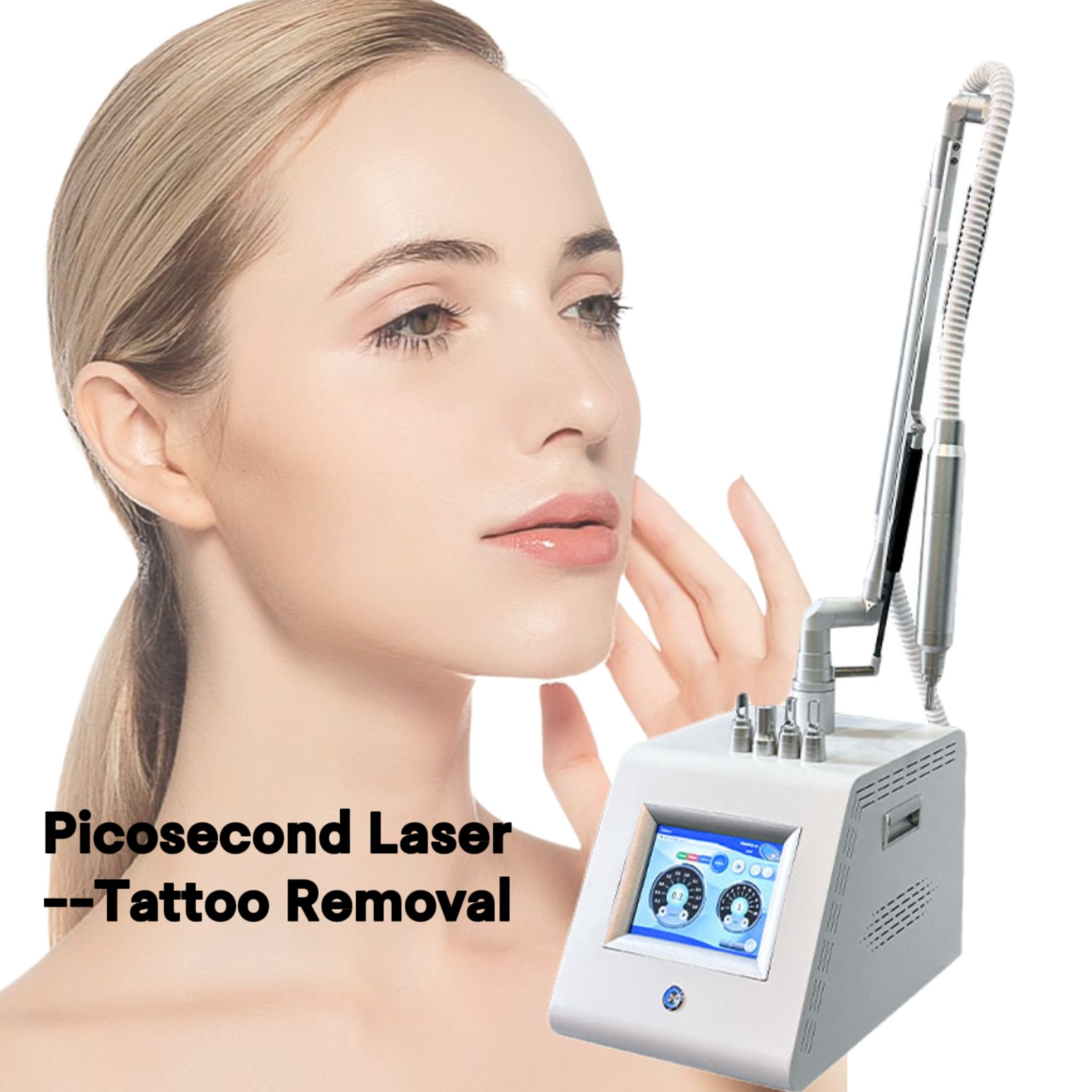 Good Quality Pico Laser Tattoo Removal Machine Q Switched Nd Yag Laser Condenser 24H Working Pigment Eyebrow Eyeline Freckle Removal Skin Color Bright