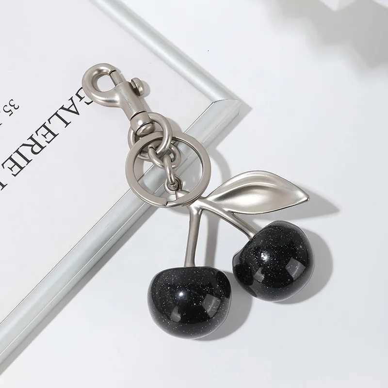 Purple Cherry Charm Pendant Decoration Womens High-Grade Keychain For Fashionable Handbag Shoulder Bag Christmas Gift G250802
