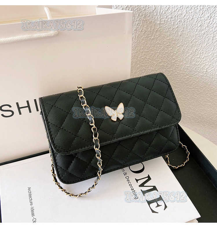New Small Square Bag Little Style Quilted Chain Butterfly Bag for Women 2025 New Trendy Versatile Crossbody Bag H250804