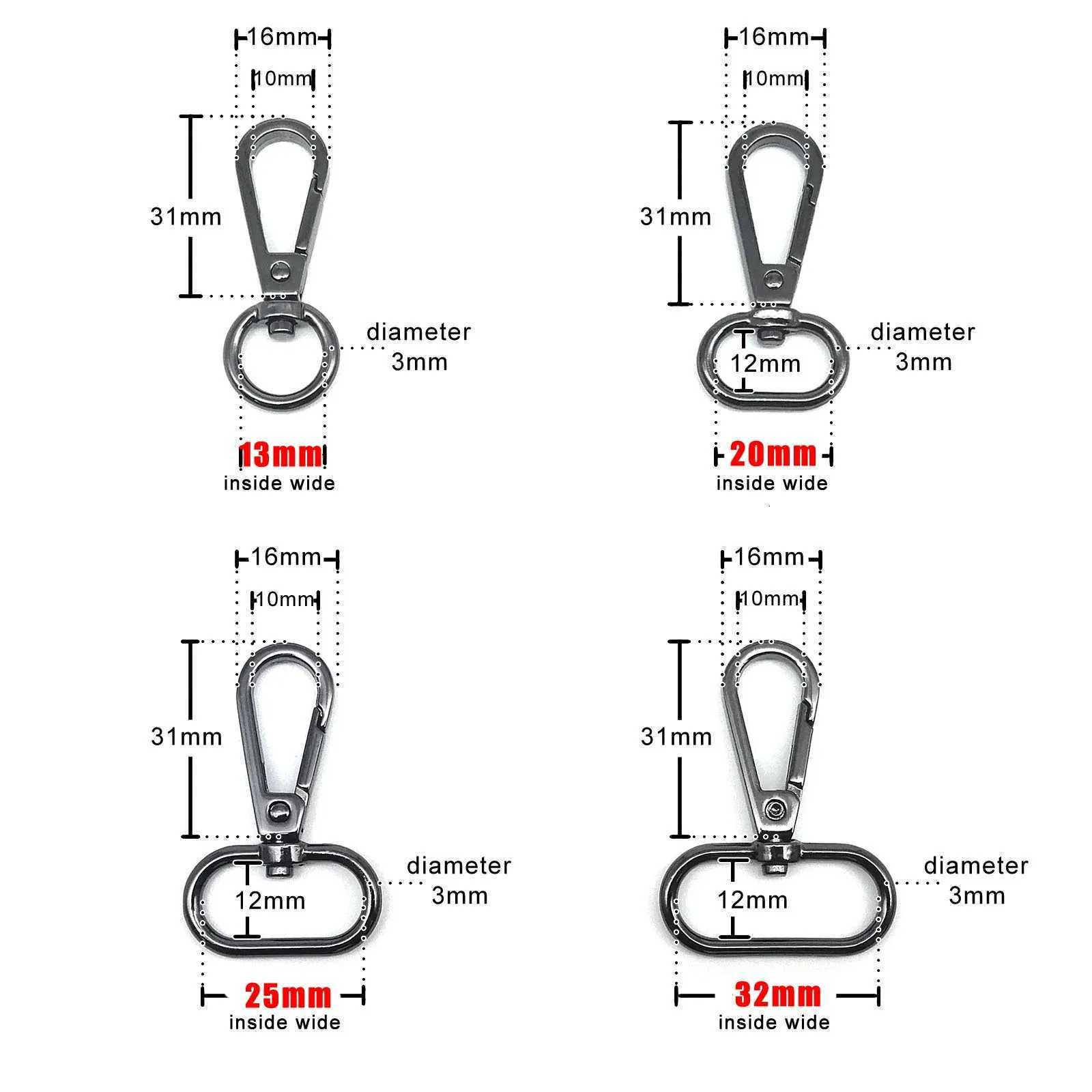 Metal Swivel Lobster Leather Bag Handbag Purse Shoulder Strap Belt Clip Trigger Buckle Keychain Key Ring Dog Chain Collar Clasp G250802