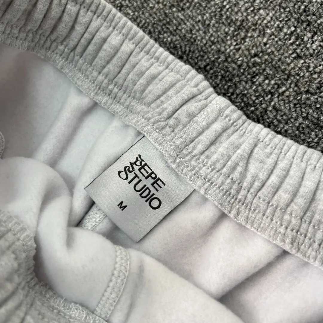 2025fw Black Gray Pepe Studio Baggy Pants Men Women 1 1 High Quality Embroidery Trousers Jogger Drawstring Sweatpants X250804