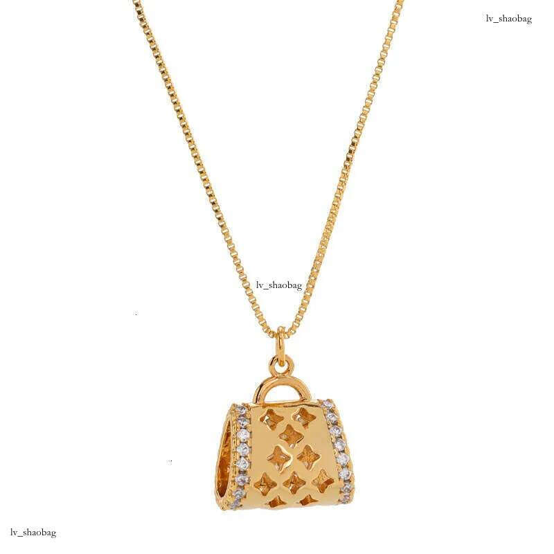 DHcollections French Light Elegant Necklace for Women Retro light style bag Pendant Personality Little Style
